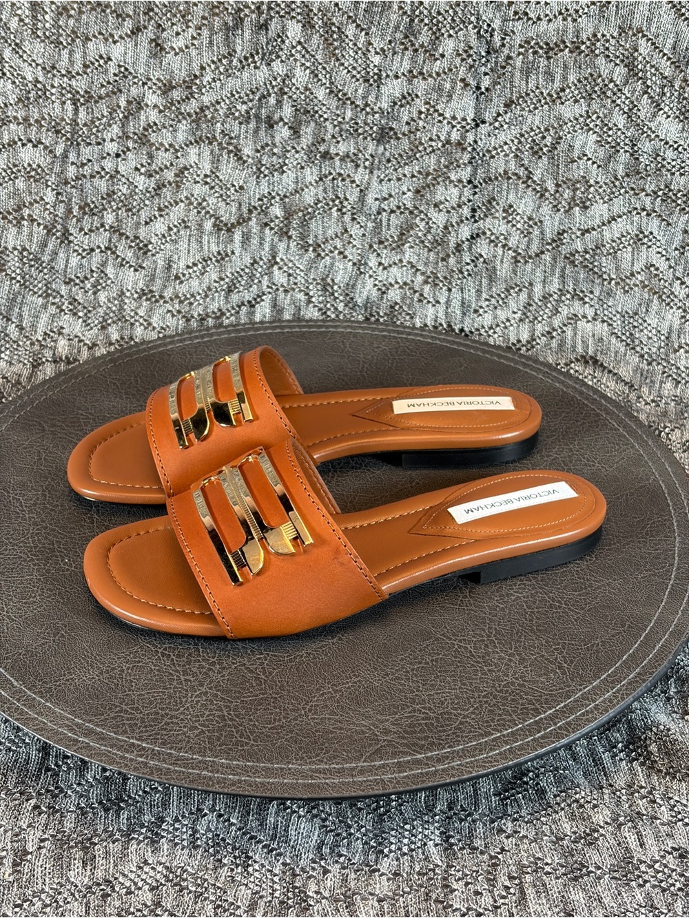 Victoria Beckham Logo Slide Sandal 37